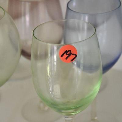 P Lot 197: Collection of Colorful Stemware