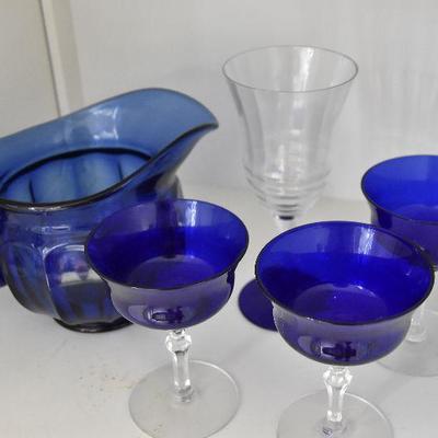 P Lot 198: Collection of Blue Glass