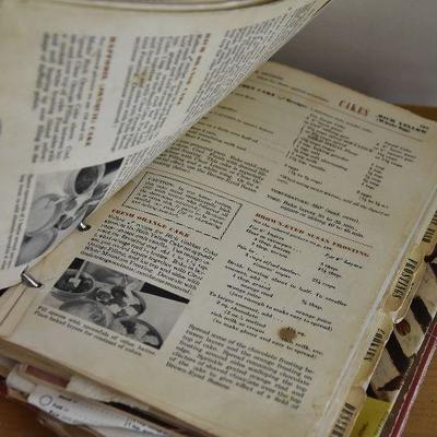 P Lot 203: Vintage Betty Crocker Cookbook and Clippings