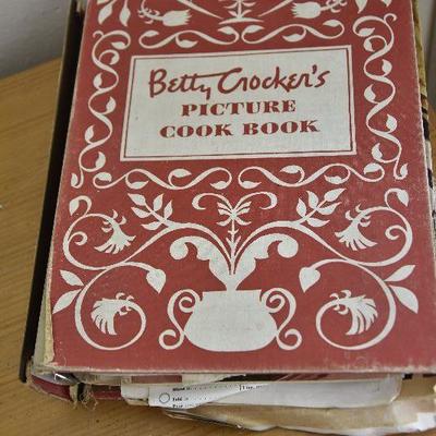 P Lot 203: Vintage Betty Crocker Cookbook and Clippings