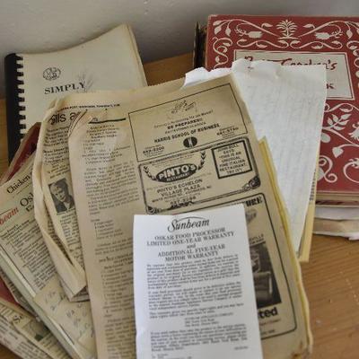 P Lot 203: Vintage Betty Crocker Cookbook and Clippings