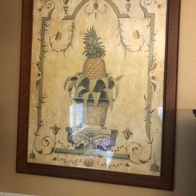 P Lot 76: Pineapple Wall DÃ©cor