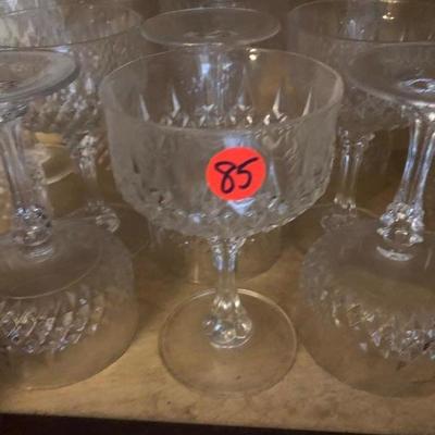 P Lot 85: Lot of Stemmed Dessert Glasses