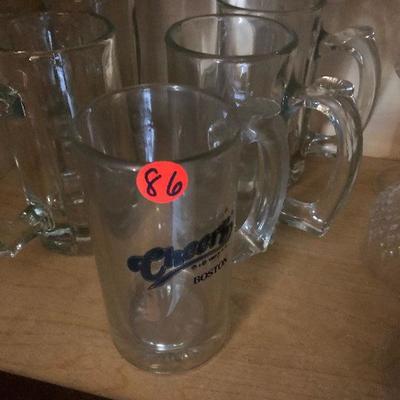 P Lot 86: Glass Beer Mugs