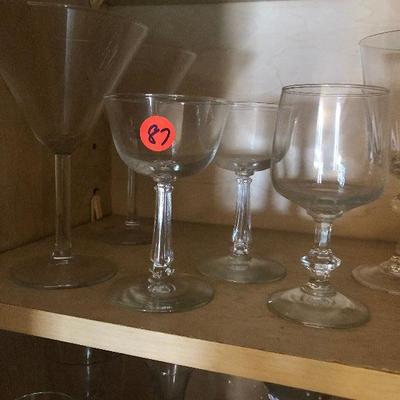 P Lot 87: Large Collection of Stemmed Drinkware