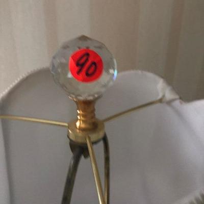 P Lot 90: Vintage Cut Glass Lamp