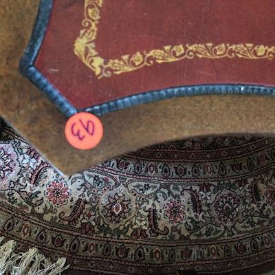 P Lot 93: Vintage Leather Top Coffee Table