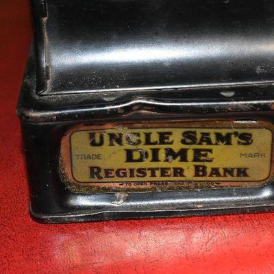 Lot Basement:  Vintage Uncle Sam's Dime Bank
