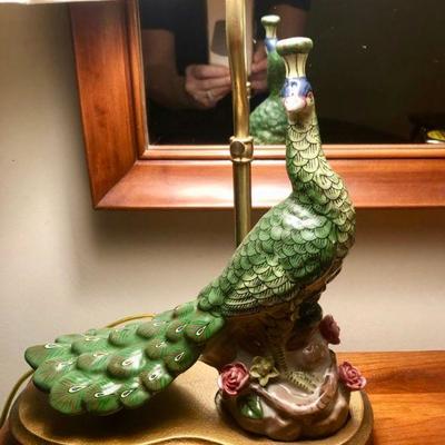 Peacock lamps. 