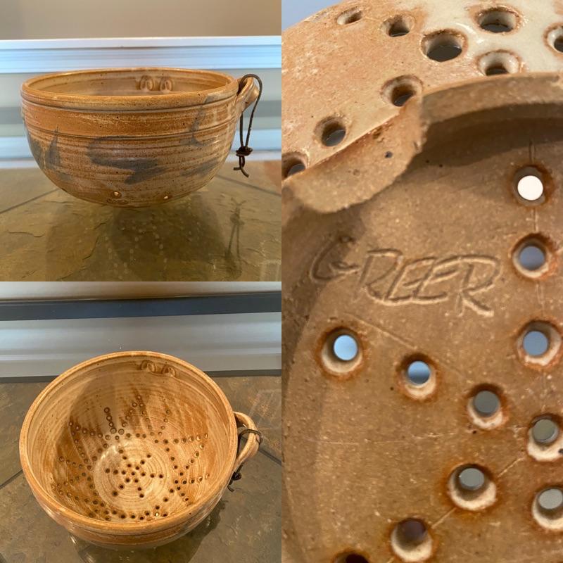 Greer Pottery Strainer