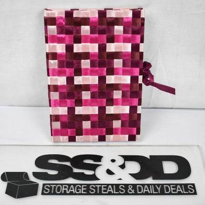 Journal Notebook with Basket Weave Ribbon Cover - New
