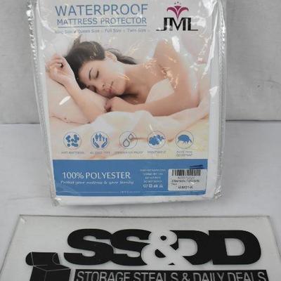 JML Waterproof Mattress Protector, King Size, Retail $27 - New