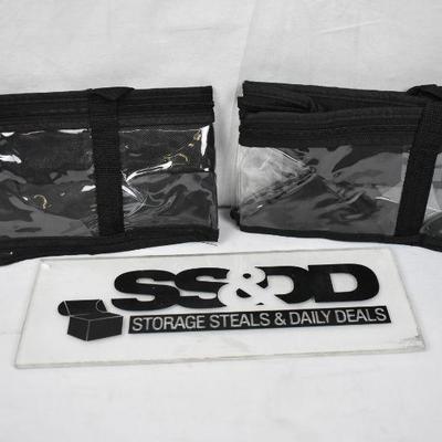 2 Clear Bags with Black Trim (for yarn?) 19