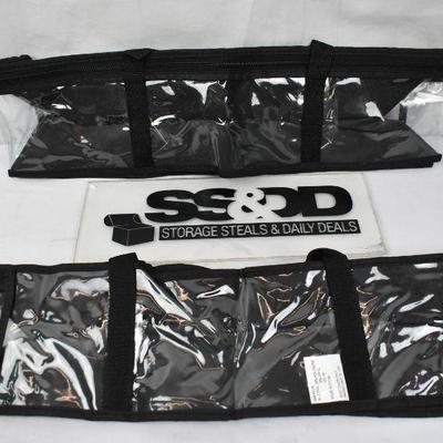 2 Clear Bags with Black Trim (for yarn?) 19