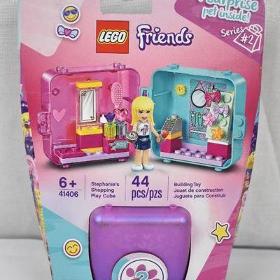 LEGO Friends Stephanie's Shopping Play Cube 41406 Building Kit& Mini-Doll - New