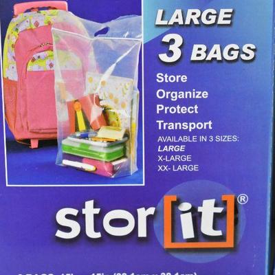 Stor-It Heavy Duty Large Bags, 6 Bags, 15