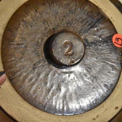 B Lot 13: #2 Brownstone Pot with Lid