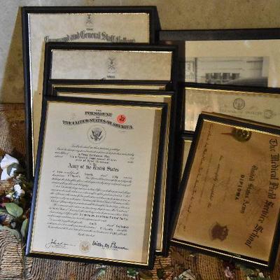 B Lot 25: Lot of Vintage Certificates