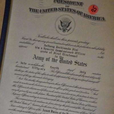 B Lot 25: Lot of Vintage Certificates
