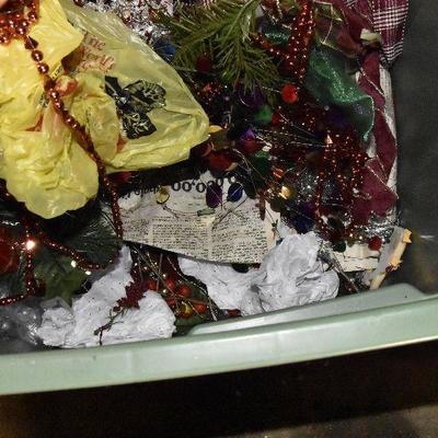 B Lot 43: Box of Holiday Ribbon and Garland