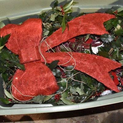 B Lot 43: Box of Holiday Ribbon and Garland
