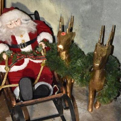 B Lot 44: Santa and Reindeer