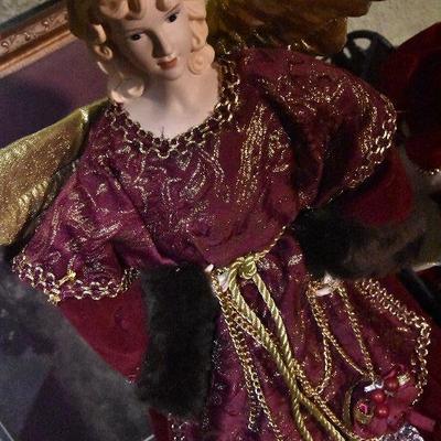 B Lot 45: Santa Picture and Large Angel Tree Topper
