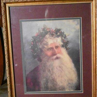 B Lot 45: Santa Picture and Large Angel Tree Topper