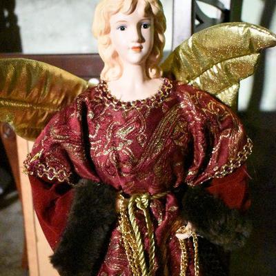 B Lot 45: Santa Picture and Large Angel Tree Topper