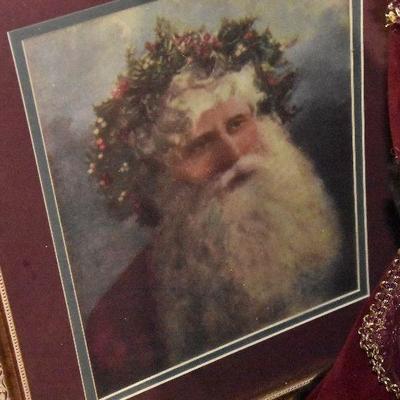 B Lot 45: Santa Picture and Large Angel Tree Topper