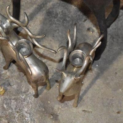 B Lot 48: Reindeer Candlesticks