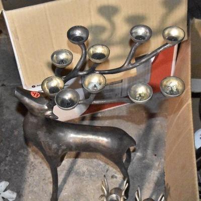 B Lot 48: Reindeer Candlesticks