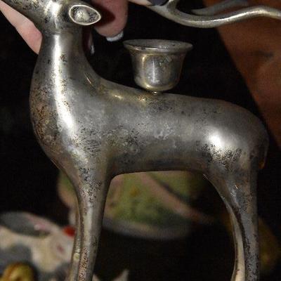 B Lot 48: Reindeer Candlesticks