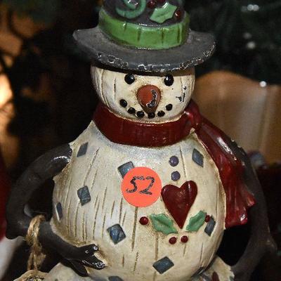B Lot 52: Jim Shore Snowman Cast Iron Door Stop