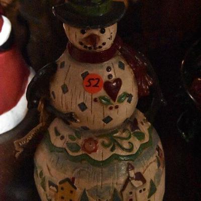 B Lot 52: Jim Shore Snowman Cast Iron Door Stop