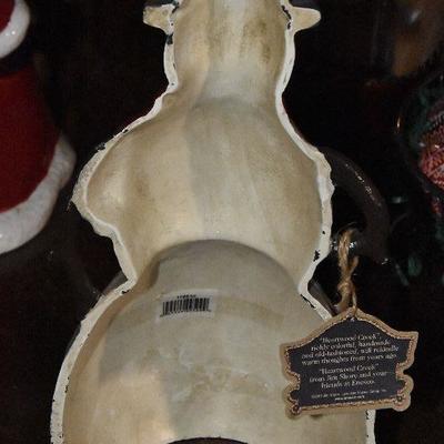 B Lot 52: Jim Shore Snowman Cast Iron Door Stop