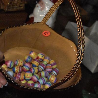 B Lot 54: Basket of Handpainted Mini Eggs
