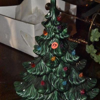 B Lot 57: Vintage Lit Ceramic Christmas Tree