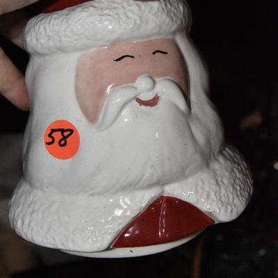 B Lot 58: Pottery Barn Santa Cookie Jar