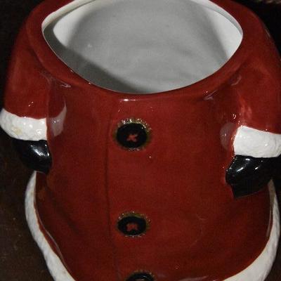 B Lot 58: Pottery Barn Santa Cookie Jar