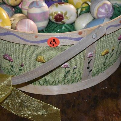B Lot 59: Basket of Painted Eggs