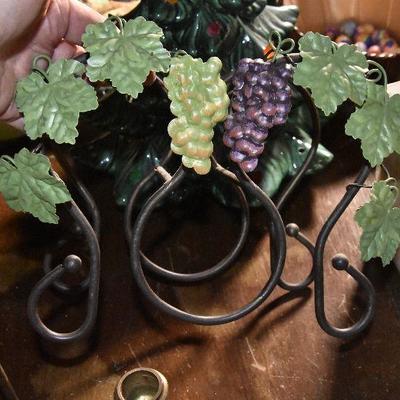 B Lot 60: Brass Candlestick and Wine Rack