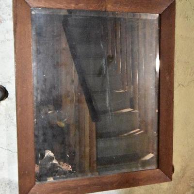 B Lot 200: Vintage Beveled Glass Mirror