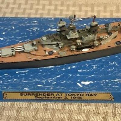 3 Plastic WWII waterline ship models