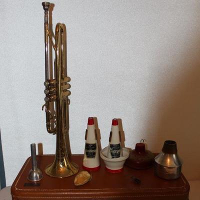 Mid 1950's 24A Trumpet Henri Selmer Paris Repose Vintage Case and Mutes