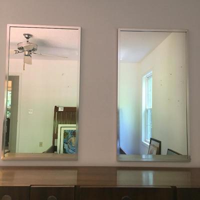 Lot 43 - Pair of Chrome Mirrors