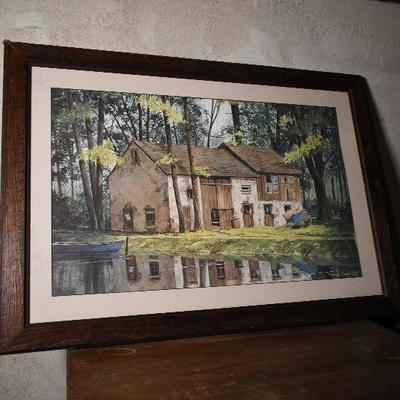 B Lot Basement:  Wall Art  25x36 including frame.  