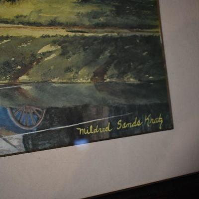 B Lot Basement:  Wall Art  25x36 including frame.  