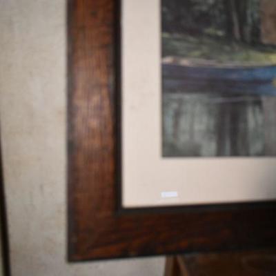 B Lot Basement:  Wall Art  25x36 including frame.  