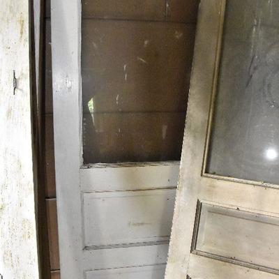 Up G Lot 9: Two Vintage Glass Doors and Window